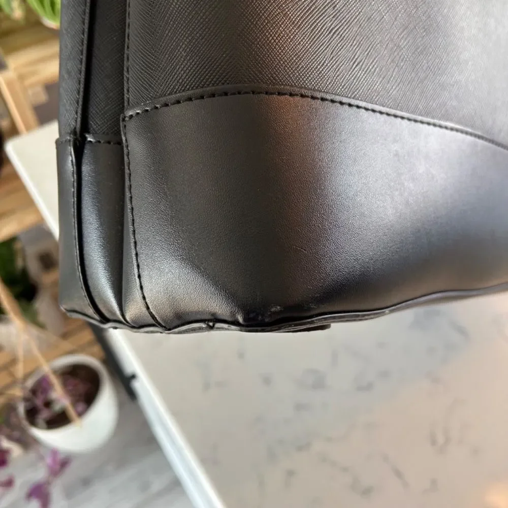 Zara Zipper City Laptop Bag Gold Hardware